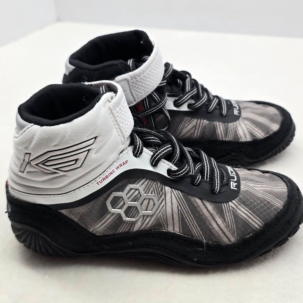 Rudis KS Turbine Kyle Snyder Wrestling Shoes Black White Grey Youth Mens 1 - Picture 3 of 10